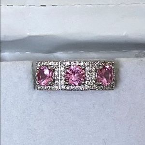 Pink sapphire ring (925 silver)